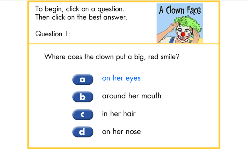 A clown face