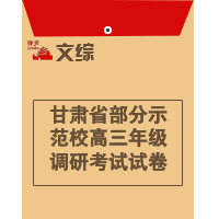 甘肃省部分示范校高三年级调研考试